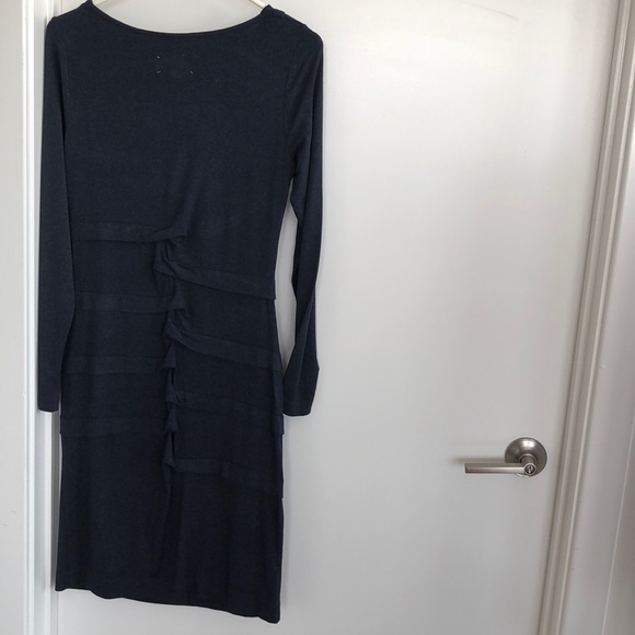 Nicole Miller Gray long sleeve Dress$70 Size Large - Picture 2 of 6